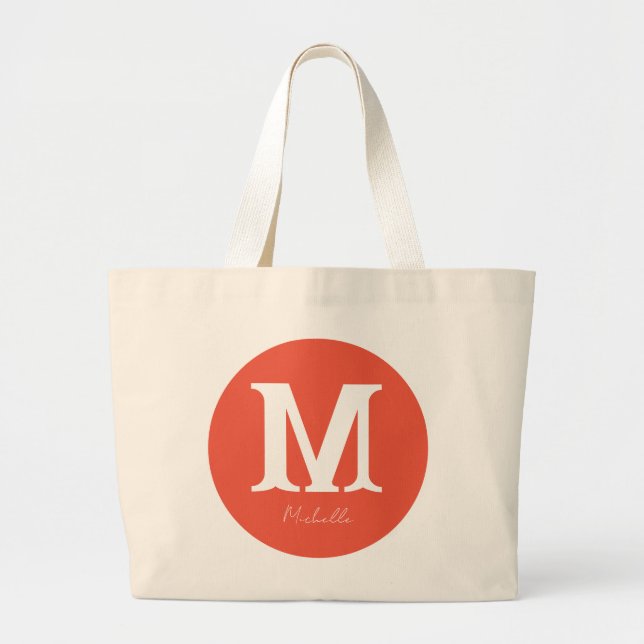 Bolsa Tote Grande Monograma mínimo sunset (Frente)