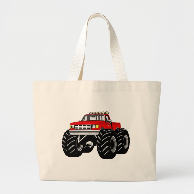 BOLSA TOTE GRANDE MONSTER TRUCK VERMELHO (Frente)