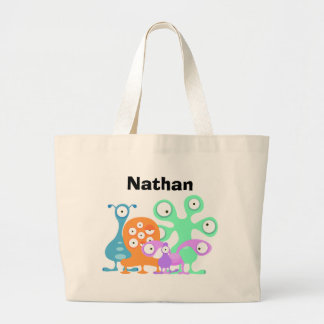 Bolsa Tote Grande Monstros personalizados do BoboTote Bag