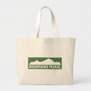 Bolsa Tote Grande Montanhas, por favor