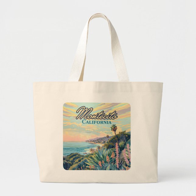 Bolsa Tote Grande Montecito Papais noeis da Califórnia Barbara Coast (Frente)