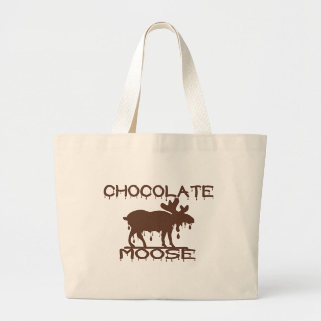 Bolsa Tote Grande Moose de chocolate (Frente)
