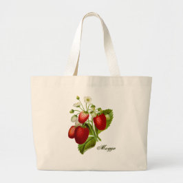 Bolsa Tote Grande Morango Ameaçada Mulher Personalizada Tote Bag