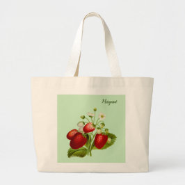 Bolsa Tote Grande Morango Verde