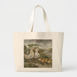 Bolsa Tote Grande Morning Commute Whimsical Farmhouse Duck Rainy Day
