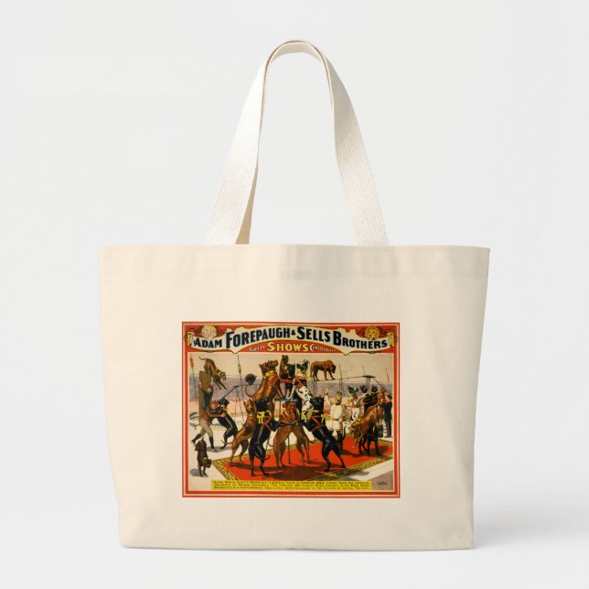 Bolsa Tote Grande Mostra do circo de great dane (Frente)