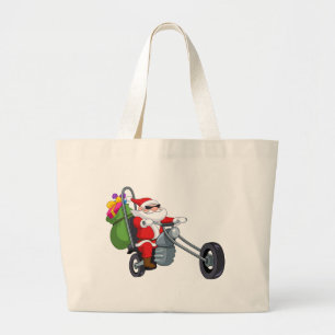 Bolsa Tote Grande motorcycle biker santa claus