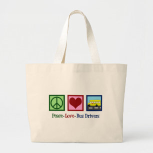 Bolsa Tote Grande Motorista de ônibus da Peace Love School