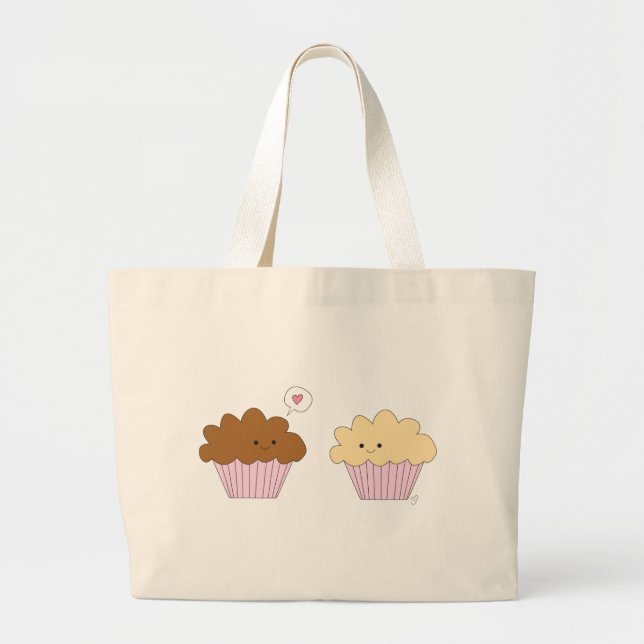 Bolsa Tote Grande Muffin no amor (Frente)