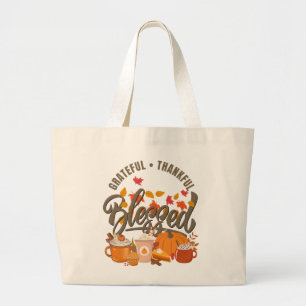 Bolsa Tote Grande MUITO OBRIGADO, BEM ABENÇOADO, Ação de Graças