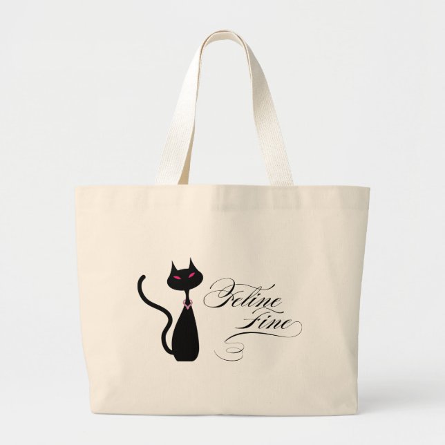 Bolsa Tote Grande Multa felino (Frente)