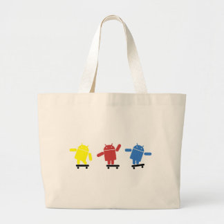 Bolsa Tote Grande Multi skater colorido do Android