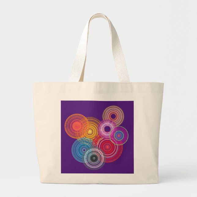 Bolsa Tote Grande Multicolored circles (Frente)