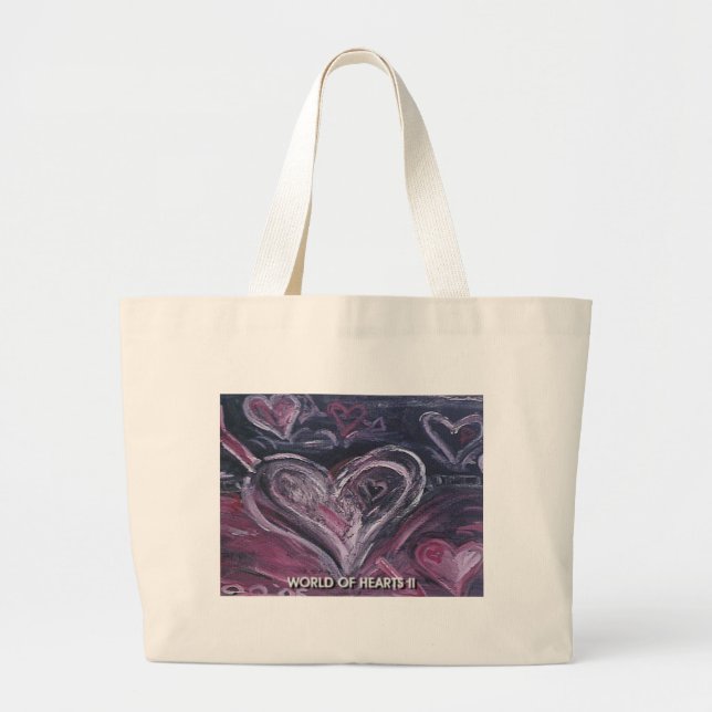 Bolsa Tote Grande Mundo dos corações II (Frente)