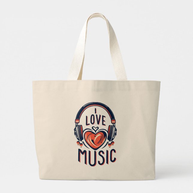 Bolsa Tote Grande música  (Verso)