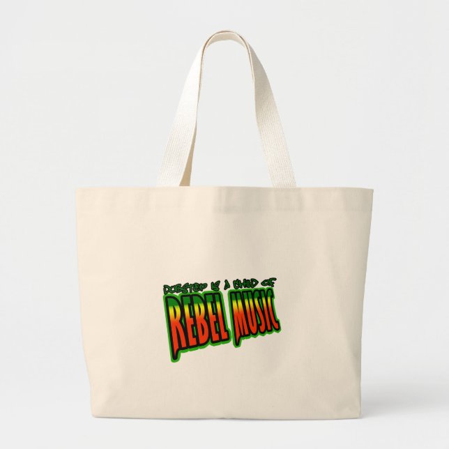 Bolsa Tote Grande Música rebelde de Dubstep (Frente)