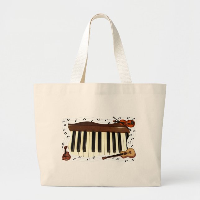 Bolsa Tote Grande , Musicians Rock_ (Frente)