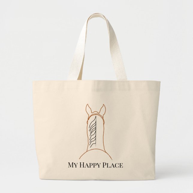 Bolsa Tote Grande My Happy Place Bay Horse Tote (Frente)