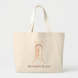 Bolsa Tote Grande My Happy Place Chestnut Horse Jumbo Tote