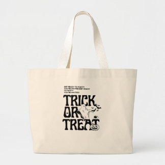 Bolsa Tote Grande Na moda e bruxa do Dia das Bruxas assustadora em t