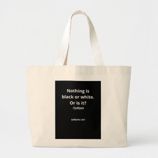 Bolsa Tote Grande Nada é preto ou branco. Ou é? Tote