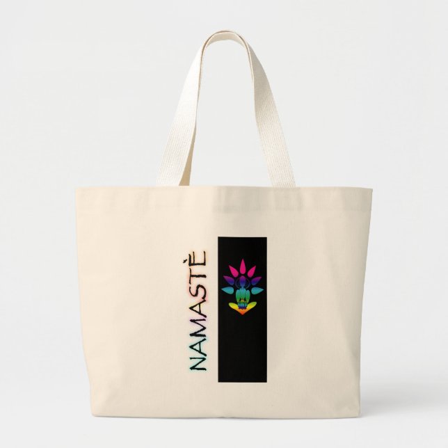 Bolsa Tote Grande Namaste com Lotus (Frente)