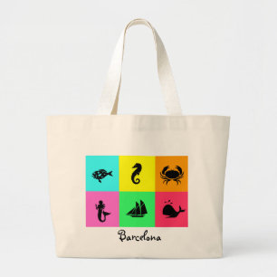 Bolsa Tote Grande Namedrop Nation_Barcelona_multi-color
