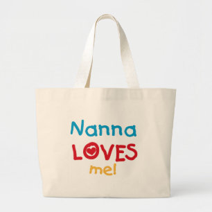 Bolsa Tote Grande Nanna ama-me T-shirts e presentes