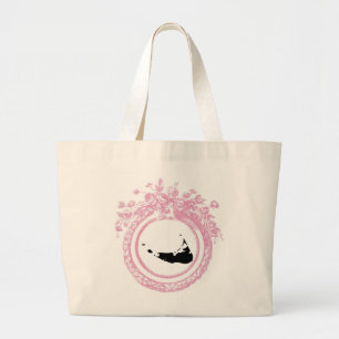 Bolsa Tote Grande Nantucket cor-de-rosa & preto