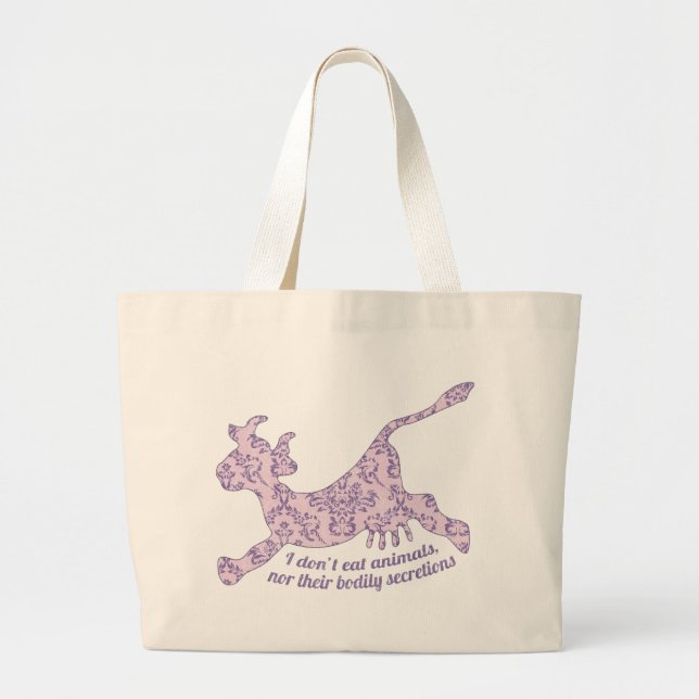 Bolsa Tote Grande Não coma animais (Frente)