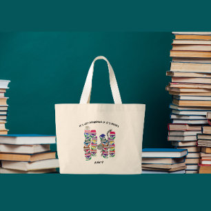 Bolsa Tote Grande Não é acumulação se forem livros, certo