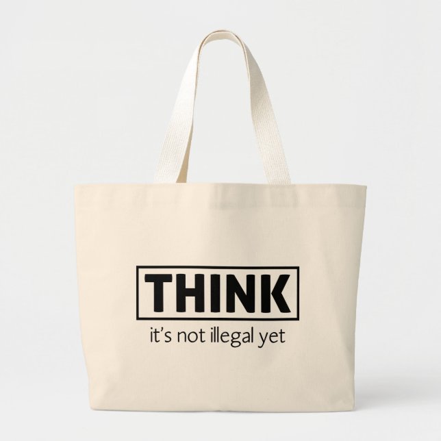 Bolsa Tote Grande Não é ilegal (Frente)