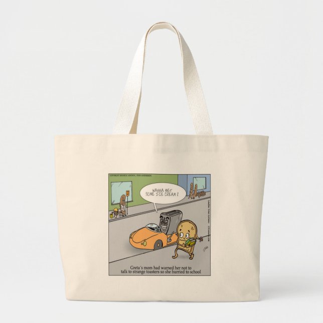 Bolsa Tote Grande Não Fale Com Estranhos é Engraçado (Frente)