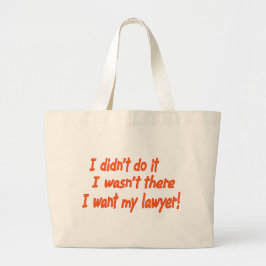 Bolsa Tote Grande Não fiz isso.... grande saco de tote