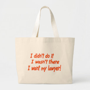 Bolsa Tote Grande Não fiz isso.... grande saco de tote