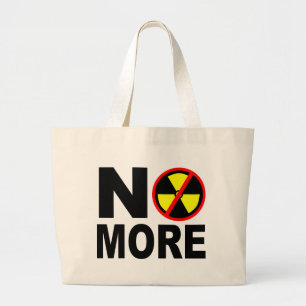 Bolsa Tote Grande Não mais slogan antinuclear