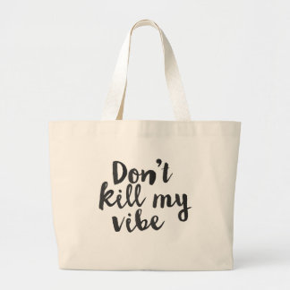 Bolsa Tote Grande Não mate meu design do saco da impressão