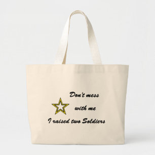 Bolsa Tote Grande Não mexa comigo criei dois soldados.