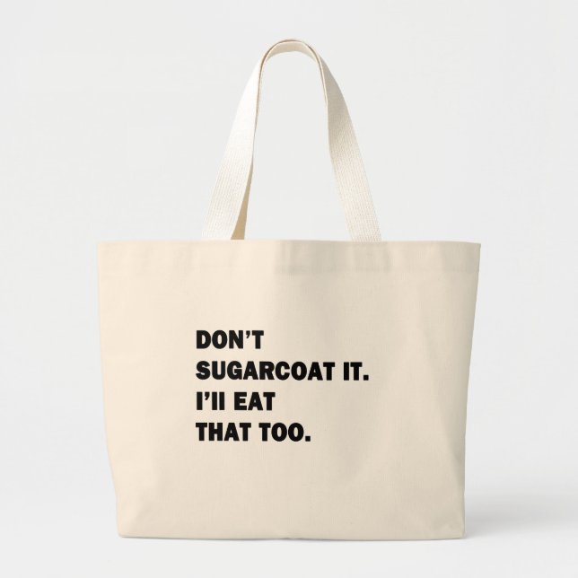 Bolsa Tote Grande Não o sugarque. (Frente)