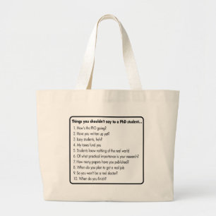 Bolsa Tote Grande Não peça um PhD
