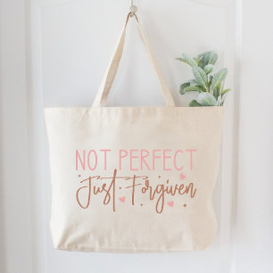 Bolsa Tote Grande Não Perfeito, Apenas Mulheres Cristãs Perdoadas
