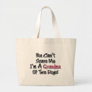 Bolsa Tote Grande Não posso assustar minha avó de gêmeos