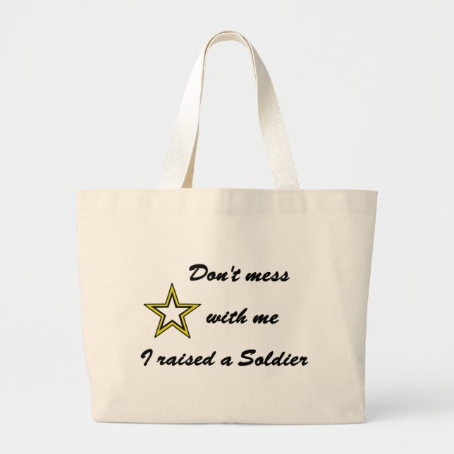Bolsa Tote Grande Não suje comigo que eu aumentei um soldado (Frente)