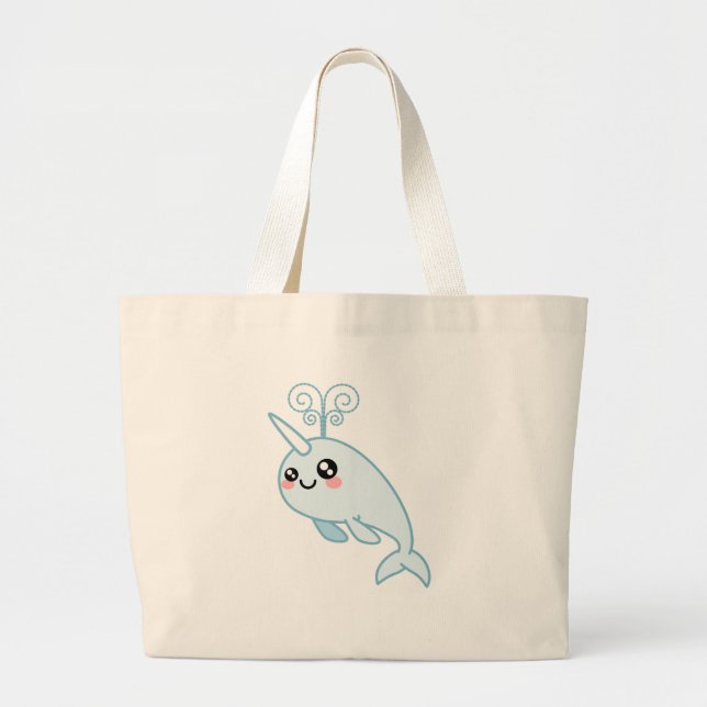 Bolsa Tote Grande Narwhal Cutie (Frente)