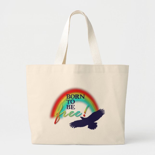 Bolsa Tote Grande Nascer A SER LIVRE (Frente)