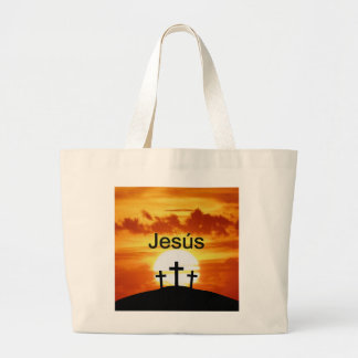 Bolsa Tote Grande Nascer do sol do calvário de Jesús do espanhol