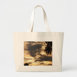 Bolsa Tote Grande Nascer do sol nublado ouro