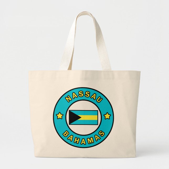 Bolsa Tote Grande Nassau Bahamas (Frente)