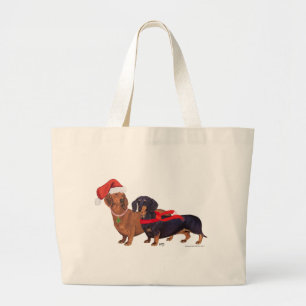 Bolsa Tote Grande Natal dos Dachshunds