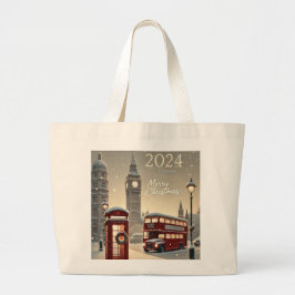 Bolsa Tote Grande Natal em Londres | Big Ben e Londres Festivo